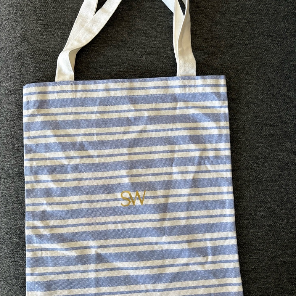 Stuart Weitzman 12x14 canvas Tote Bag with SW Initials